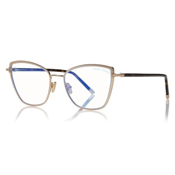 NEW TOM FORD EYEGLASSES ROSE GOLD WOMEN CAT EYE EYEWEAR - Picture 1 of 3